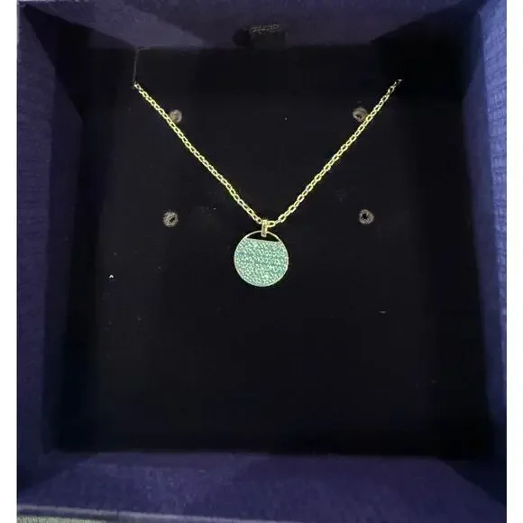 Swarovski Ginger Pendant Necklace Light Blue Crystal*Rhodium*New in gift box